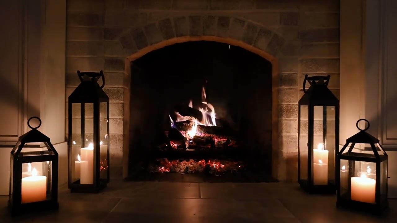 Cozy Burning Fireplace 🪵 |  5 Hours | No Ads | Chill, Romance, Mood ❤️‍🔥