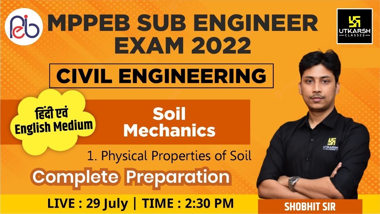 MPPEB Sub Engineer Exam | Soil Mechanics |Civil Engineering | Complete Preparation | Shobhit Sir