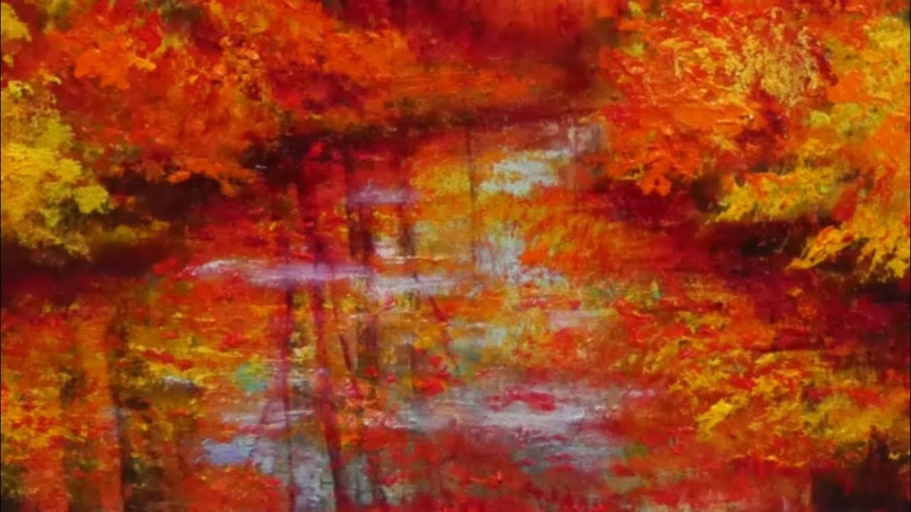【油絵】【紅葉】 #油絵  #手書き #アート    #絵画 #絵 #油彩画 #美術   #Peinture #peinture   #oil  #風景　#風景画　#紅葉　#秋