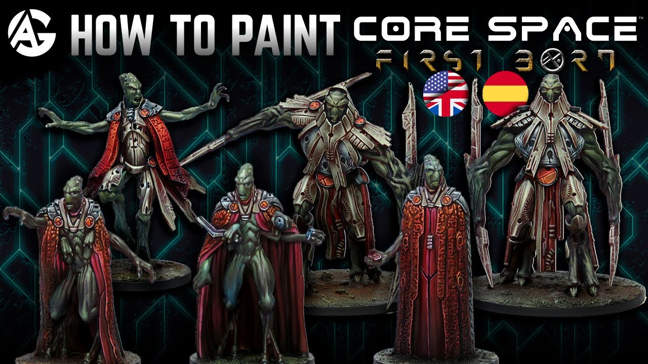How to paint CORE SPACE : FIRST BORN miniatures (Airbrush + brush) / (Aerografo y pincel)