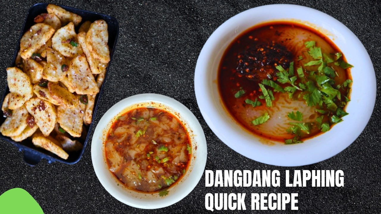 Spicy & Sour Refreshing Recipe!Tibetan Laphing New Way 😍Viral Tibetan Dangdang Laphing 🌶️