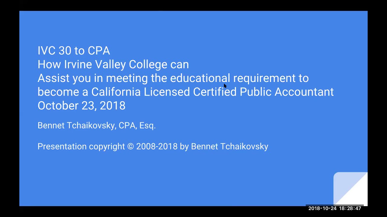 Becoming a California CPA- determining the 150 unit educational requirement