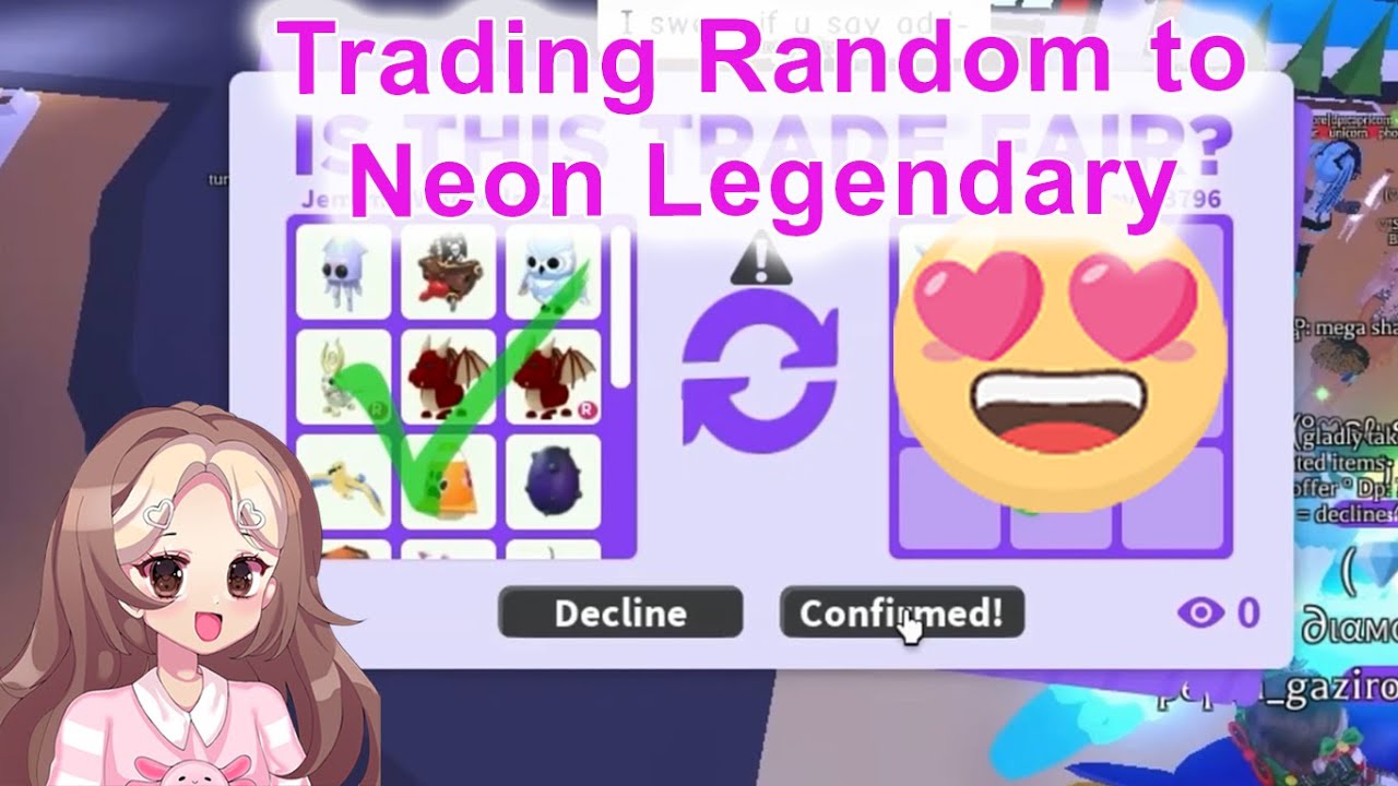 Trading Random to Neon Legendary Pet in Adopt Me