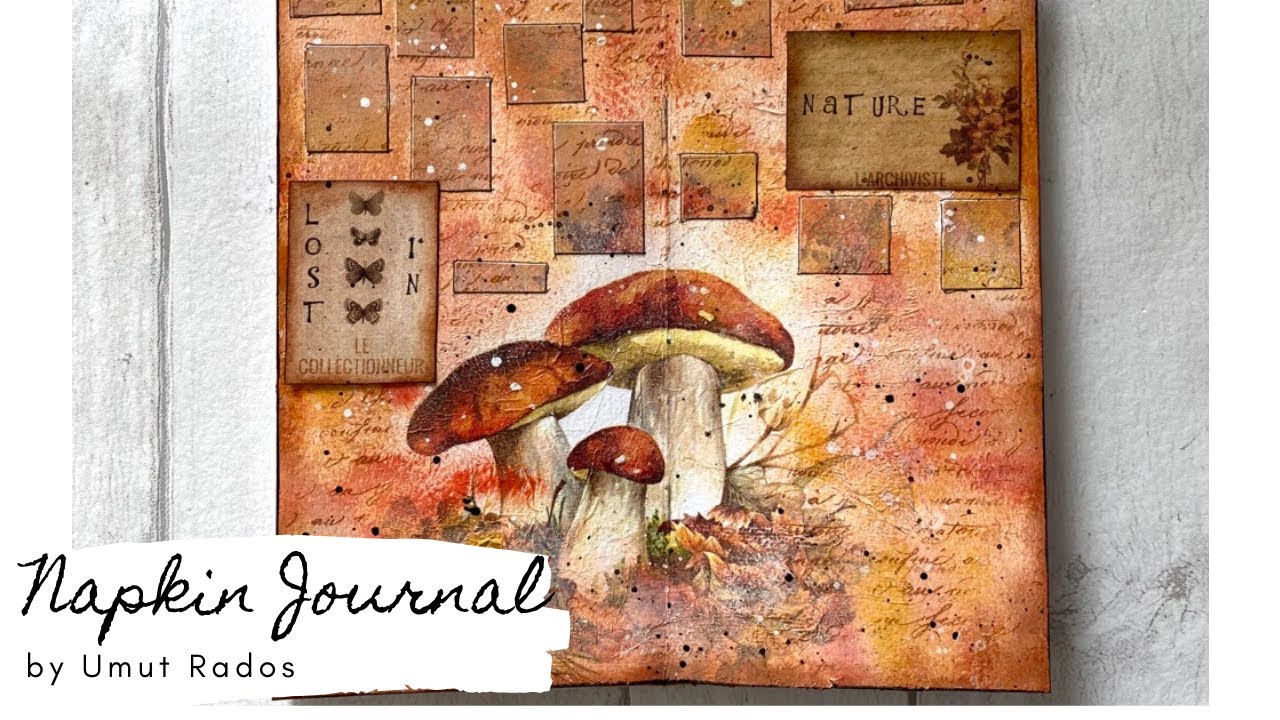 Art Journal with  Napkins (EASY for BEGINNERS)