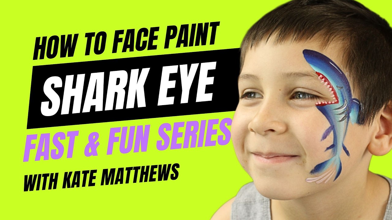 How to face paint a shark - super fast! This one is a real crowd pleaser