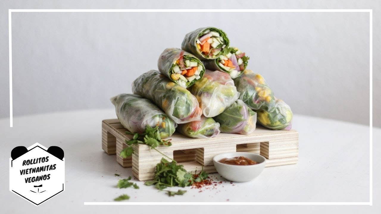 ROLLITOS VIETNAMITAS VEGANOS  | SORPRESA 10.000 SUSCRIPTORES | Living Like A Panda