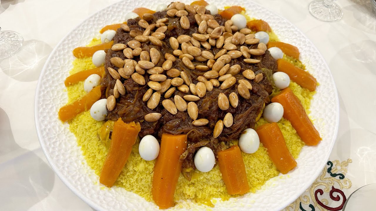 كسكس بالتفاية معلكة على الطريقة المغربية🇲🇦وجدتوا في النصف من رمضان بحال كل سنة 🇲🇦couscous tfaya