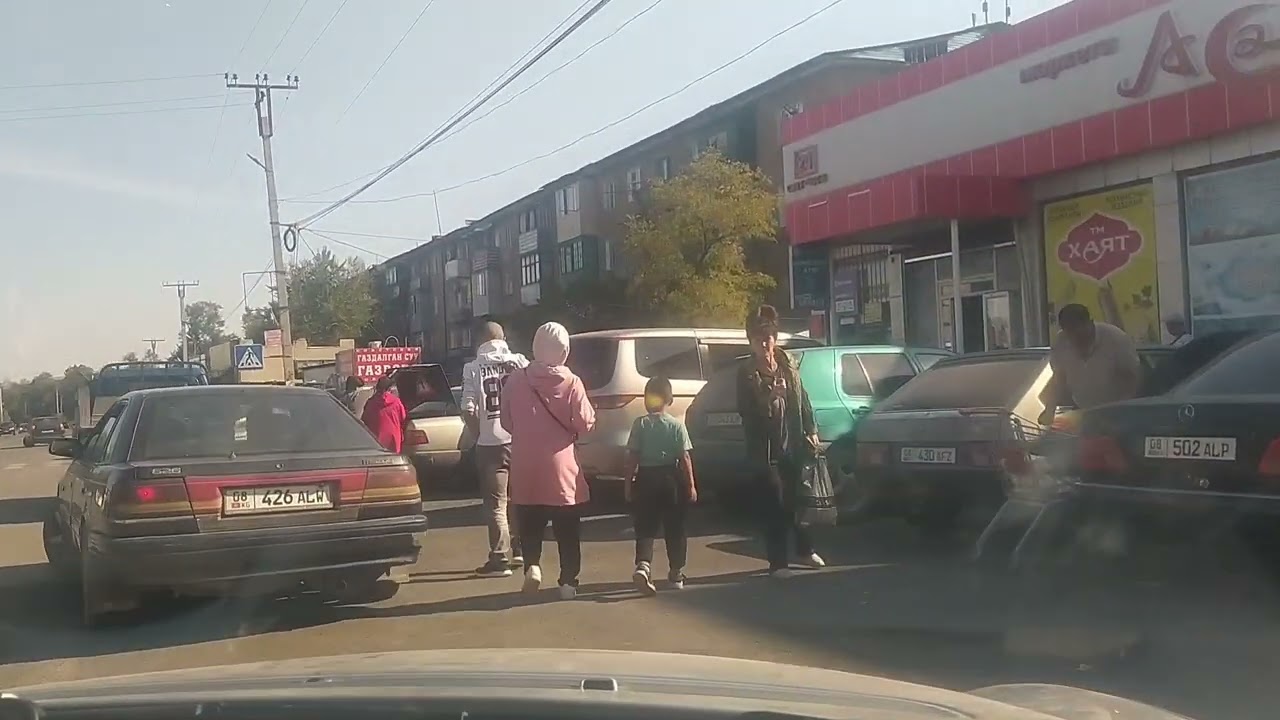 Кыргызстан.с.Беловодское . Едем на базар.