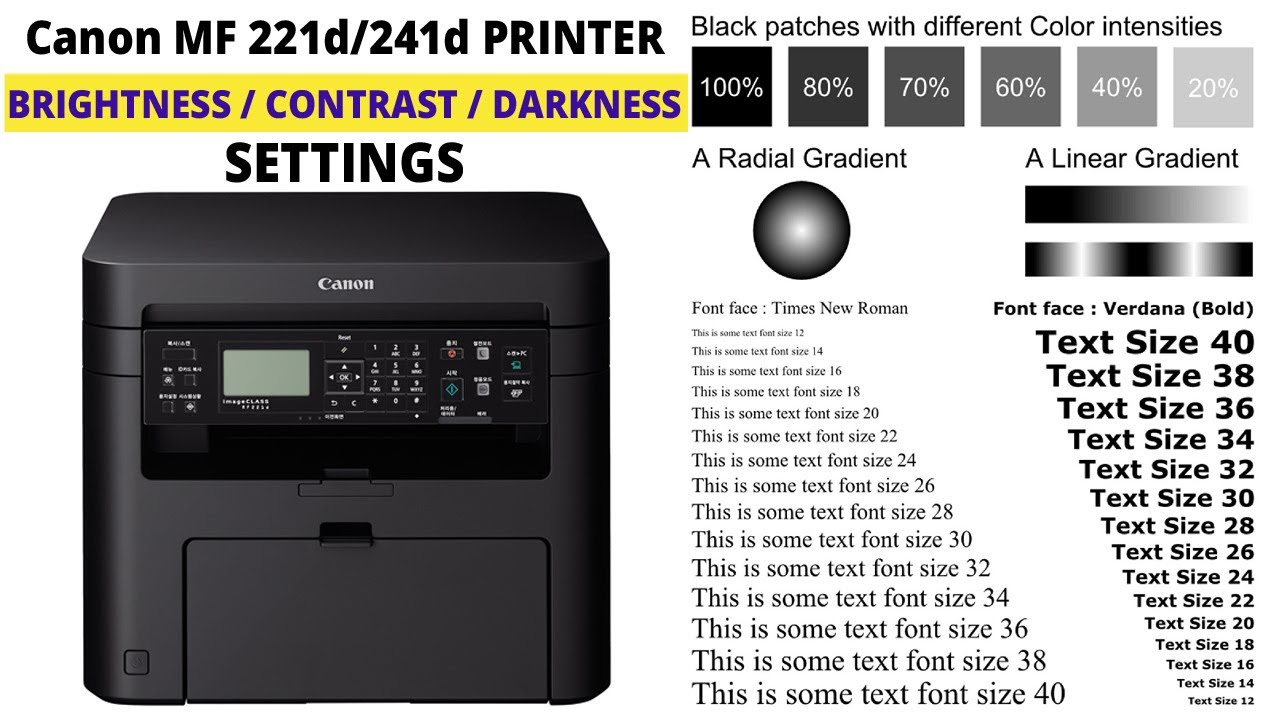 Canon MF 221d/241d Printer Brightness / Contrast / Darkness Settings Full Detail Video in Nepali