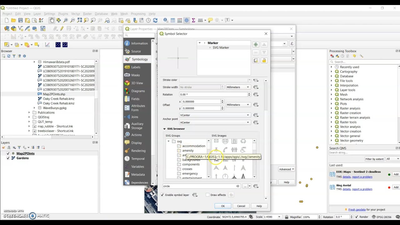 QGIS custom symbols for point markers
