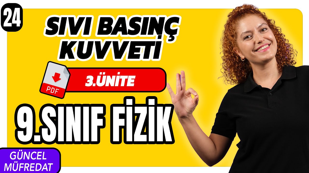 9.Sınıf Fizik 3.Ünite Akışkanlar 📌 Sıvı Basınç Kuvveti Konu Anlatımı📌 Yeni Müfredat Fizik 2025