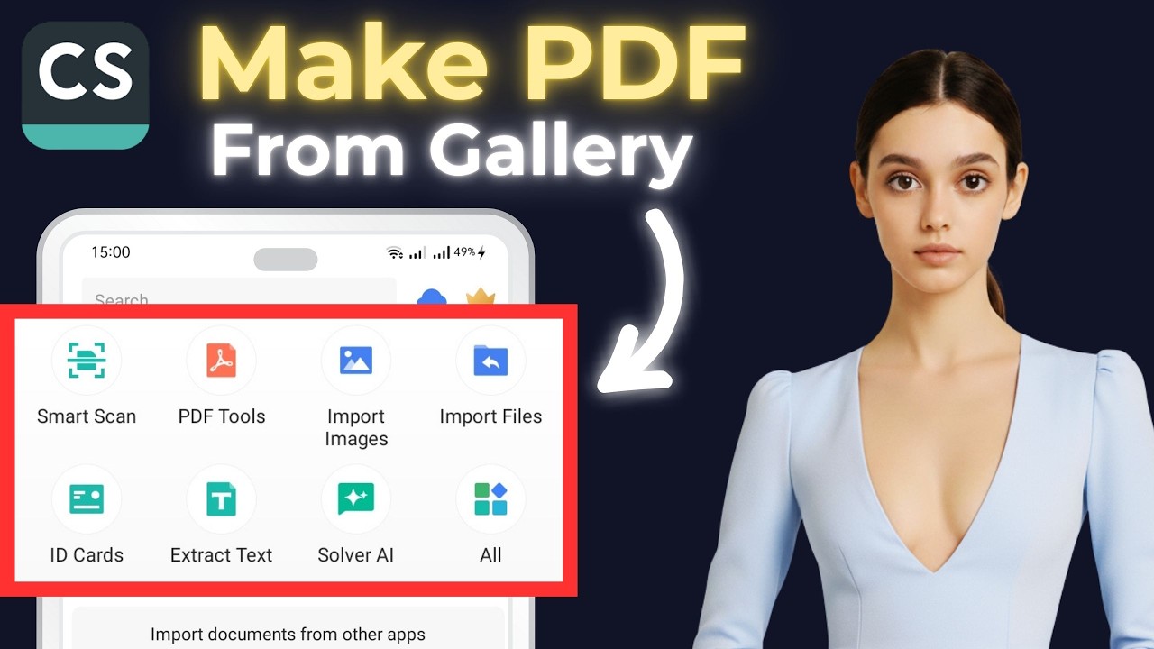 How To Make PDF In CamScanner From Gallery