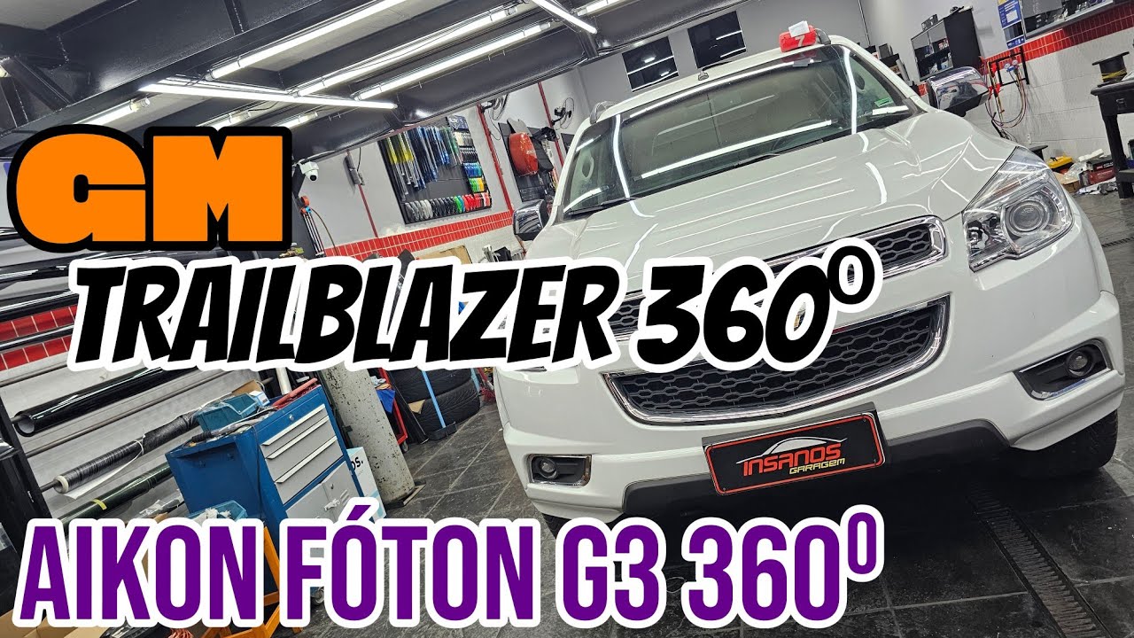 Central Multimidia GM Trailblazer Aikon Fóton G3, Câmeras 360⁰, Carplay/Android Auto, IPS, DSP, GPS