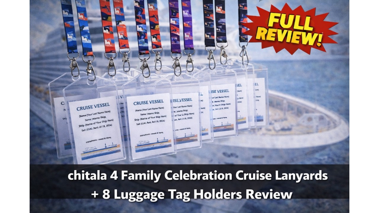 🚢 chitala 4 Family Celebration Cruise Lanyards + 8 Luggage Tag Holders Review 🧳
