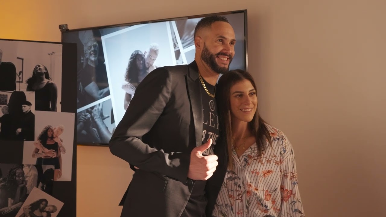 Alessia Orro e Osmany Juantorena alla presentazione del Calendario 2025 