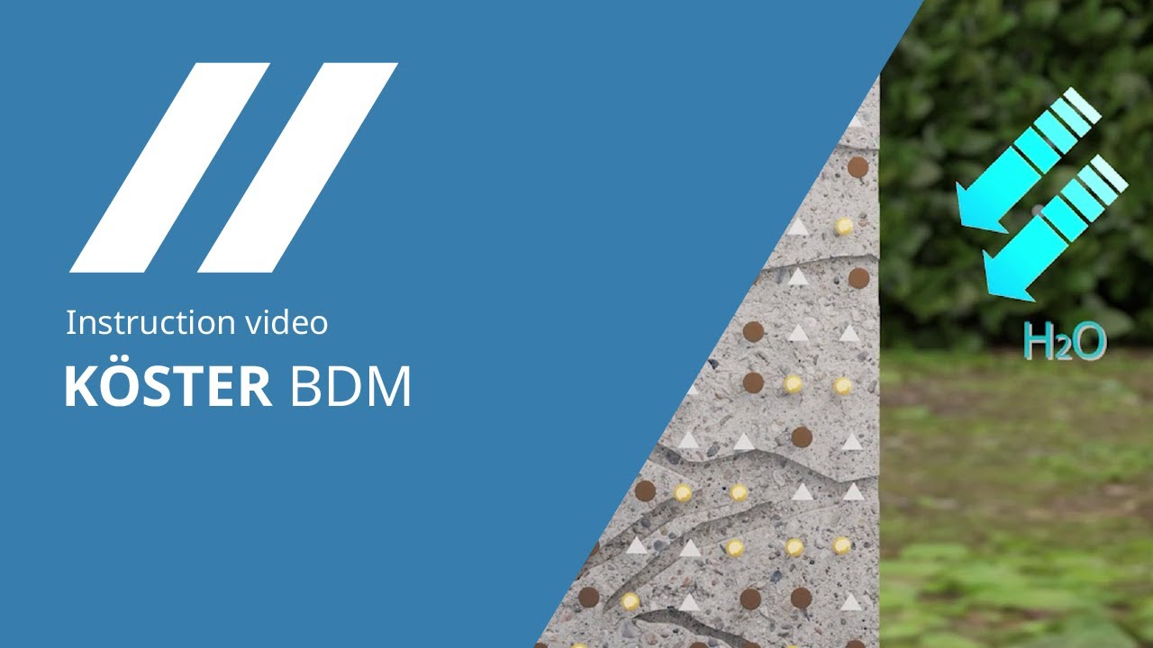 K&Ouml;STER BDM &ndash; Integral concrete waterproofing