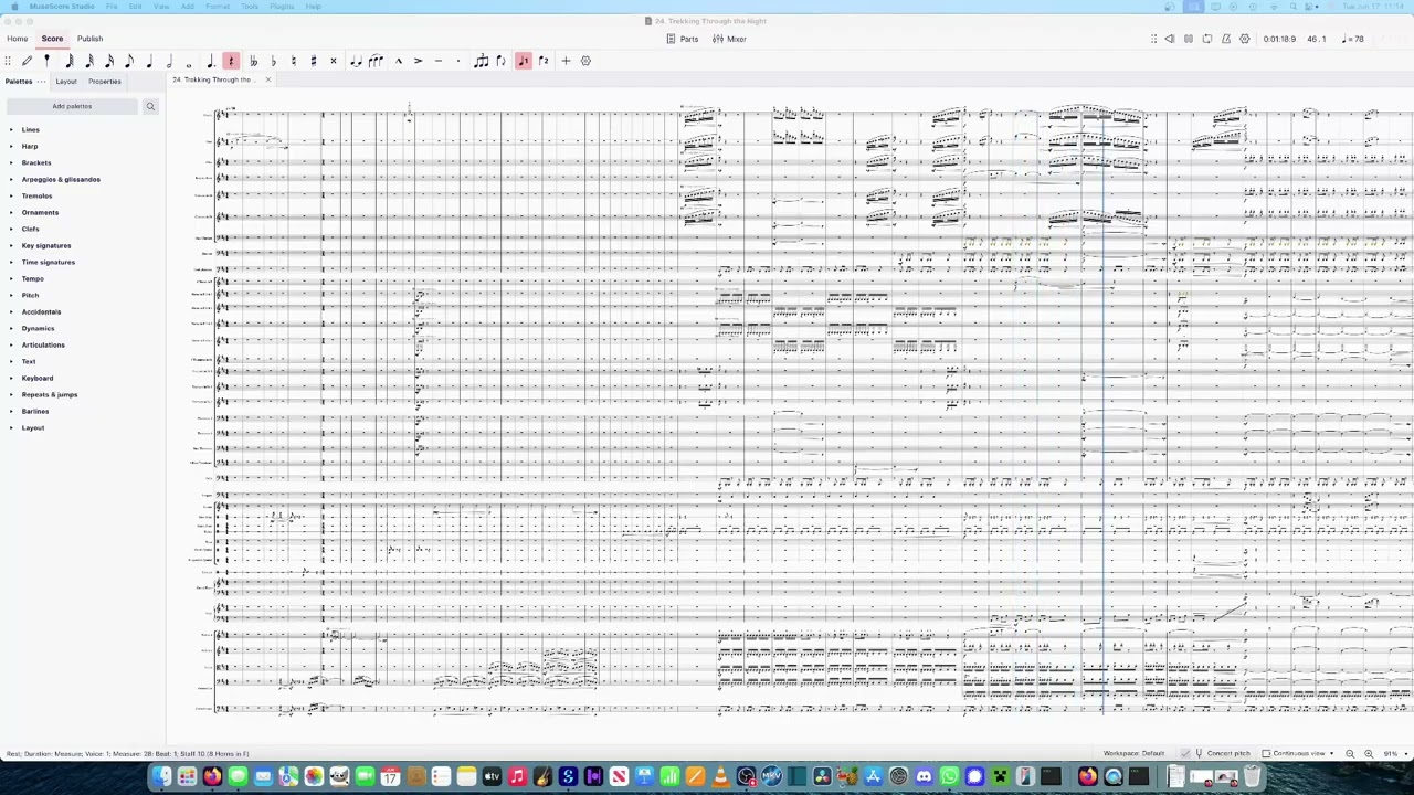 The Mighty Dove's Score - Trekking Through the Night - Draft 3