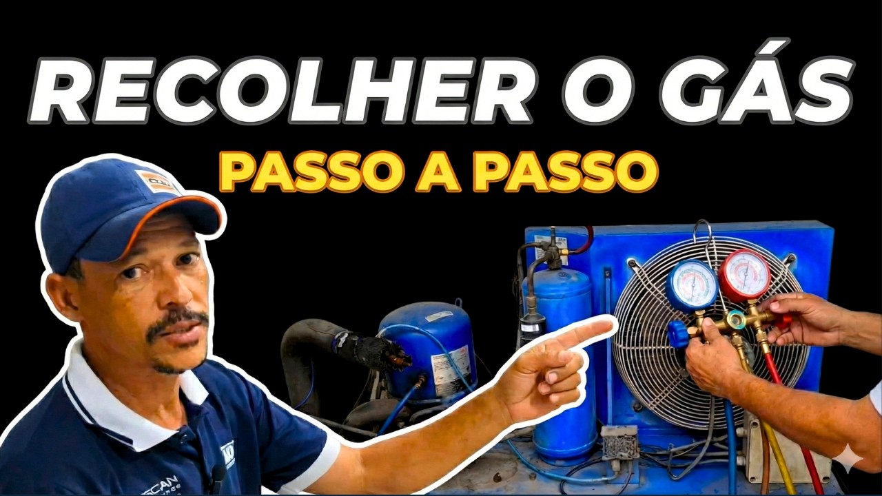 Como recolher o gás na camara fria - Curso de refrigeração Viana Manutenção