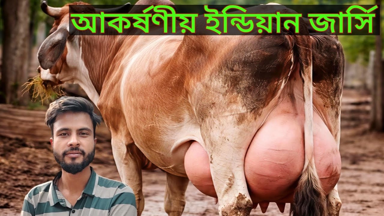 বকনার দামে গাভী! মাত্র ১২০ হাজারে ৮ লিটার দুধের বাচ্চাসহ আকর্ষণীয় জার্সি গাভী