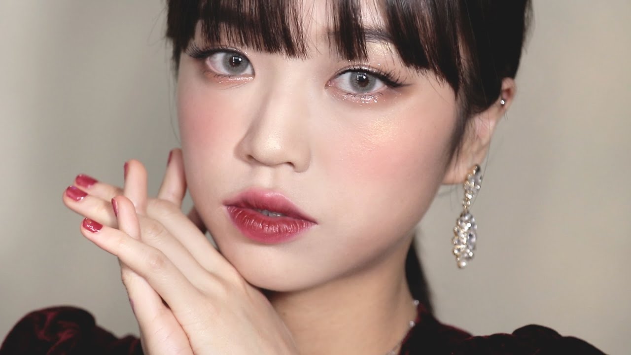 영롱영롱 홀리데이 레드립 메이크업 🍷 집콕파티 룩 겟레디윗미 ✨| 써니채널 Sunny's Channel
