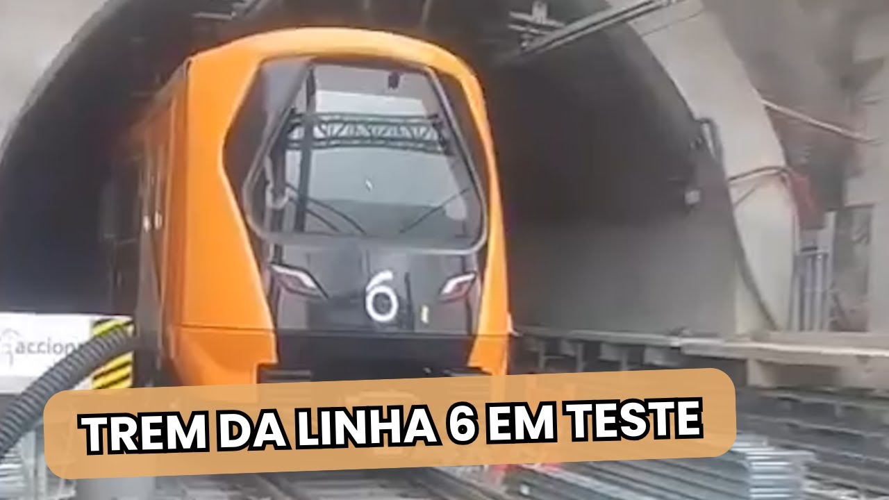 VÍDEO MOSTRA TREM EM TESTES NA LINHA 6-LARANJA