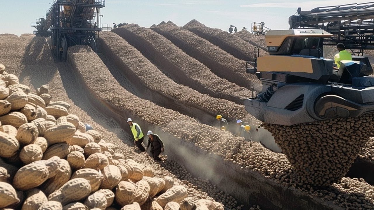 Modern Peanut Farming & Harvesting Technology - Million Dollar💲 Groundnut 🥜🥜 Agriculture Cultivation