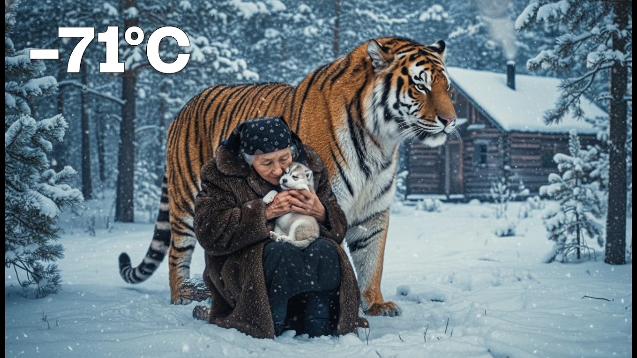 She Found a Starving Wild Lion Cub in a  71°C Blizzard Outside Her Cabin