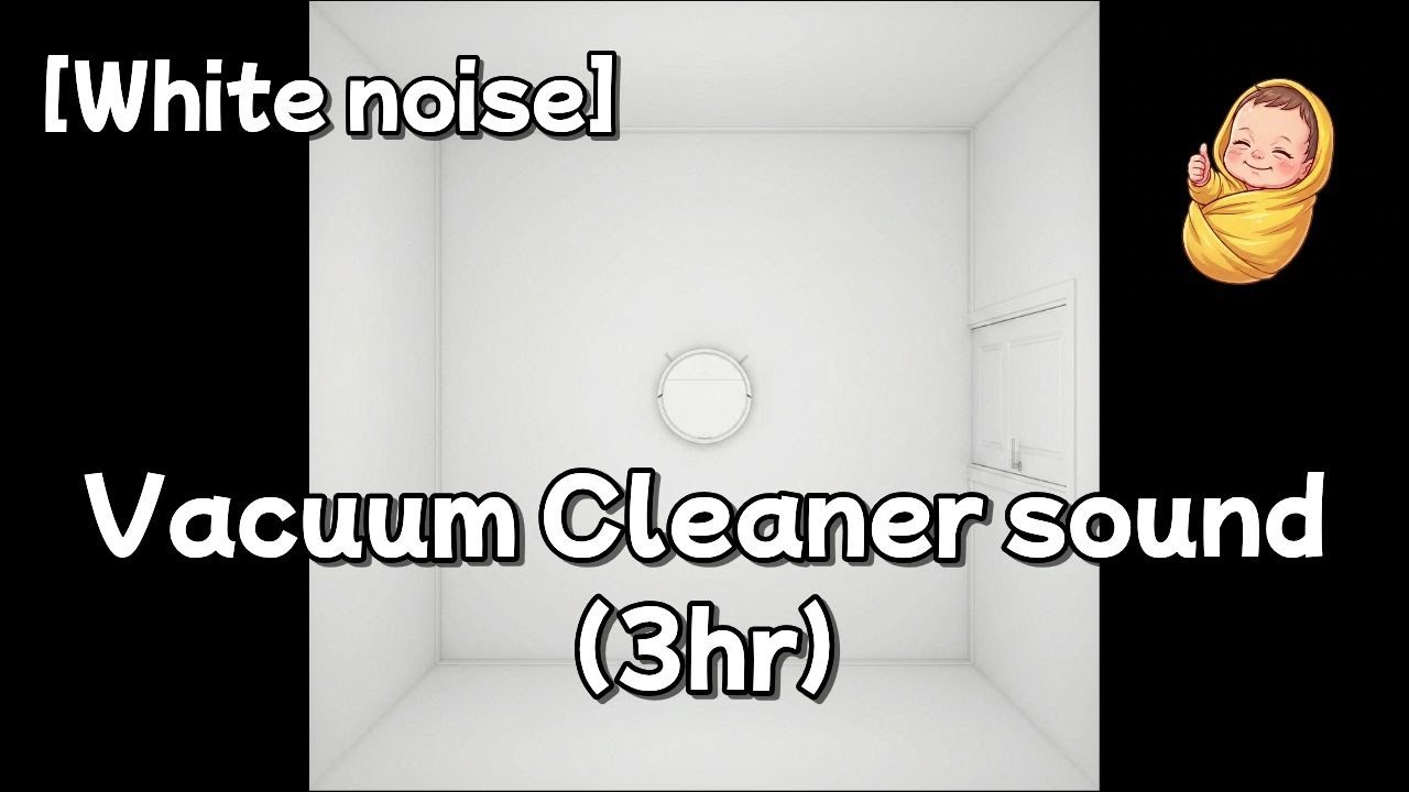 [White Noise] Vacuum cleaner sounds for sleep, calming, and colic relief (3 Hours)