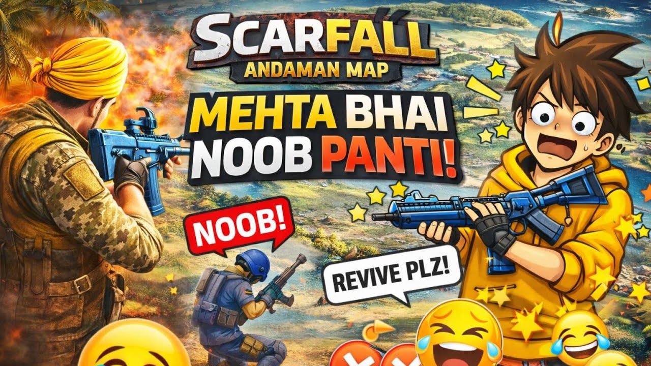 SCARFALL ANDMAN MAP 😱 MEHTA BHAI FUNNY 🤣 GAMEPLAY 🤣 