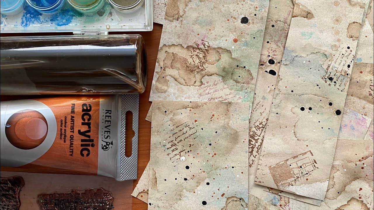Easy grungy junk journal ephemera | Part 1 Making the base paper