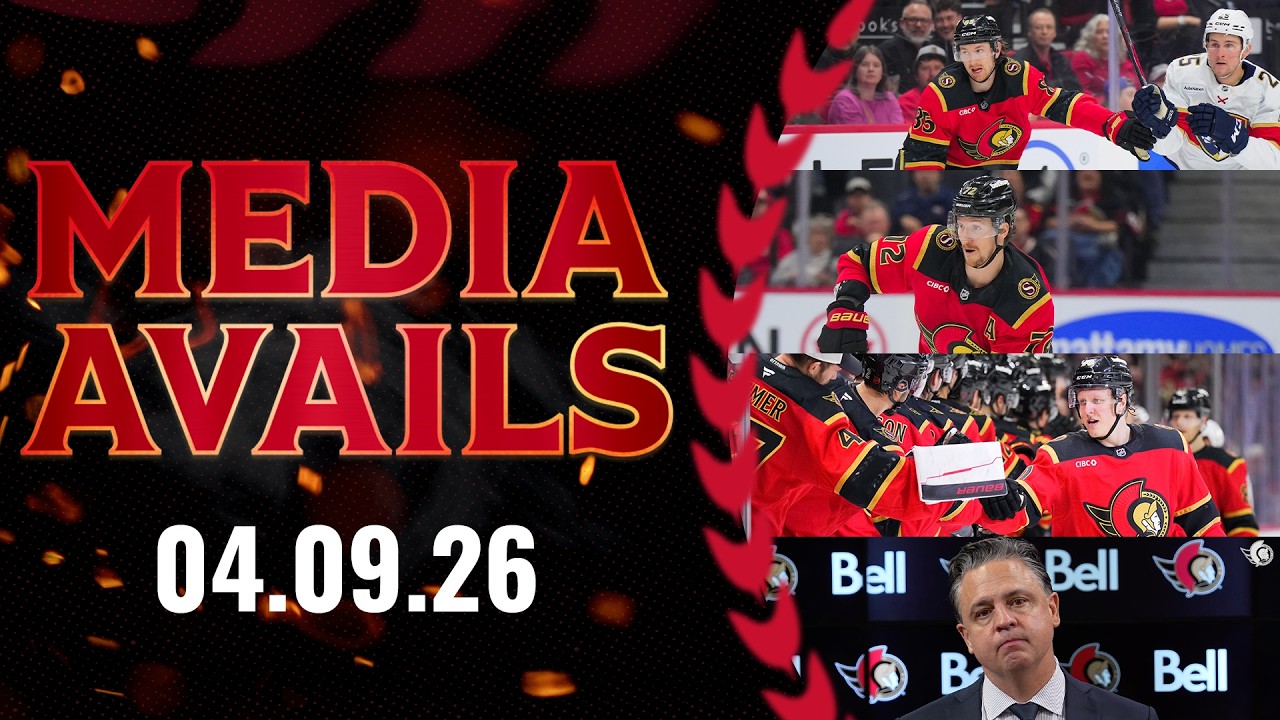Thomas Chabot, Fabian Zetterlund, Jake Sanderson, Travis Green Postgame Media vs FLA