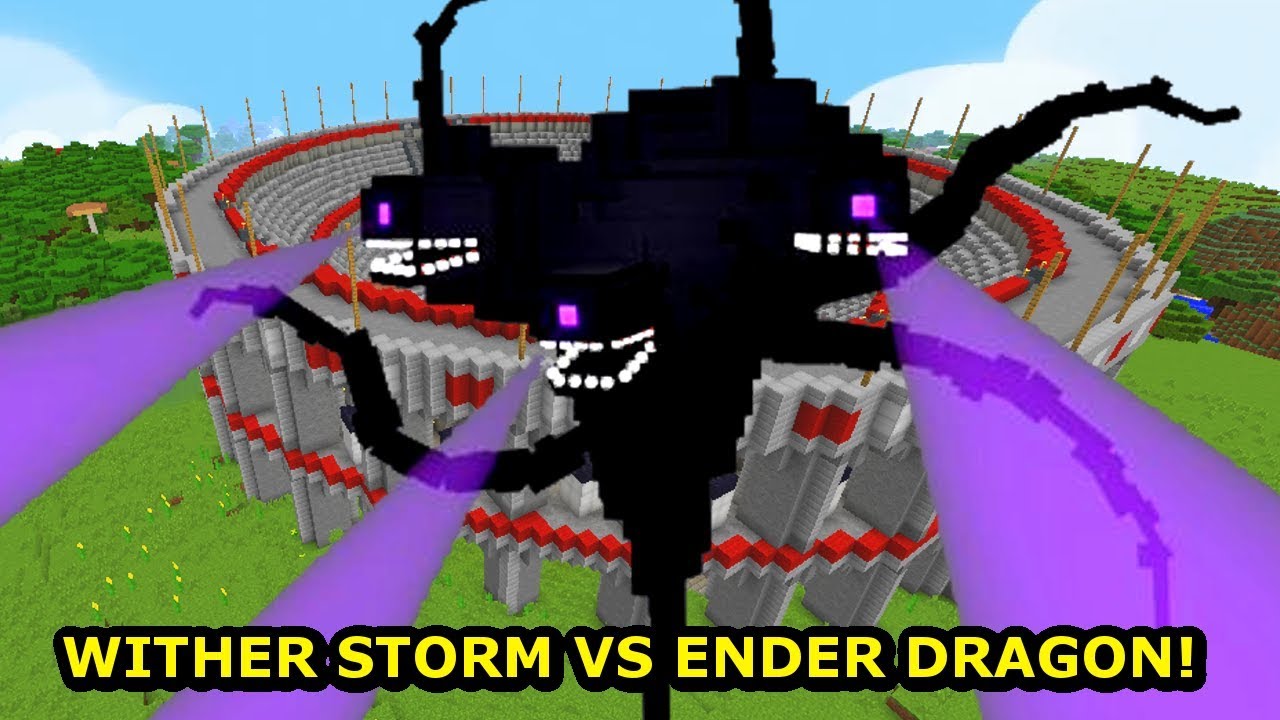 WITHER STORM VS ENDER DRAGON! Kto Jest Silniejszy?! MINECRAFT ARENA!