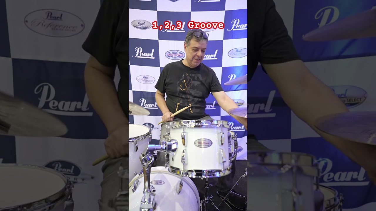 1,2,3 Groove com Giba Favery - Groove ou Solo com Pearl Midtown #groove #music #drumcover #baterista