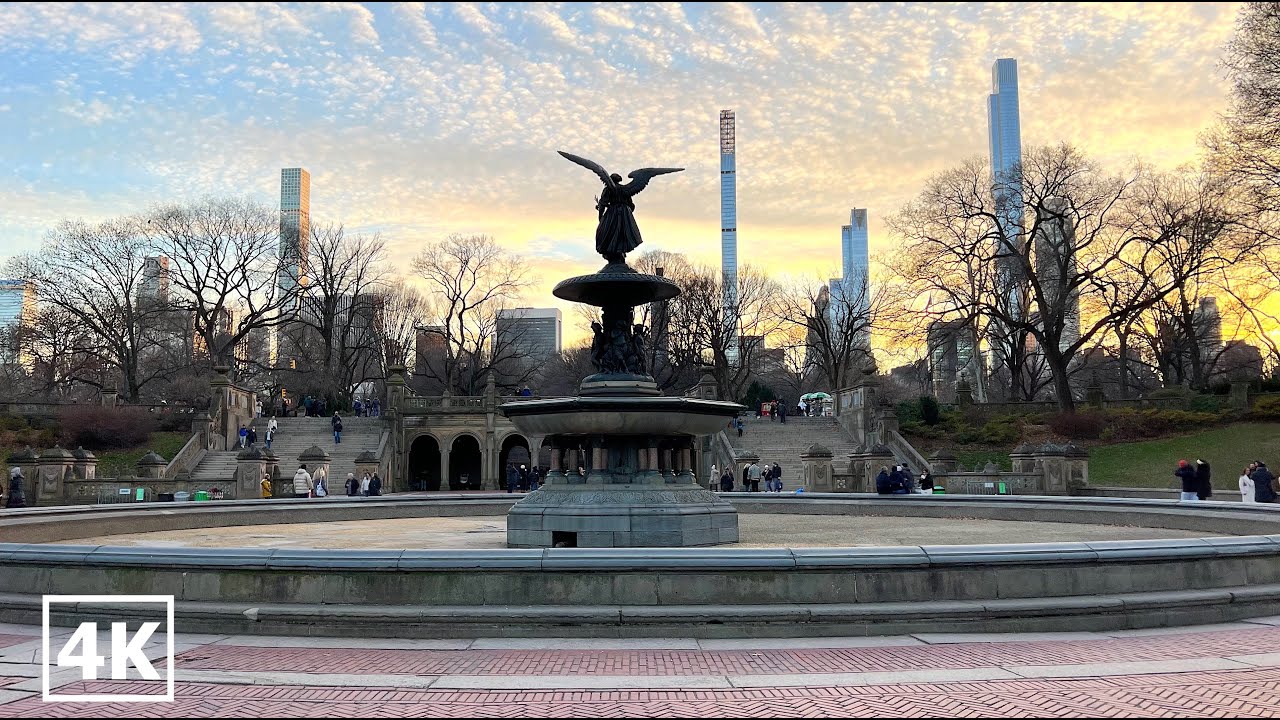 Winter Sunset in Central Park - New York City | 4K