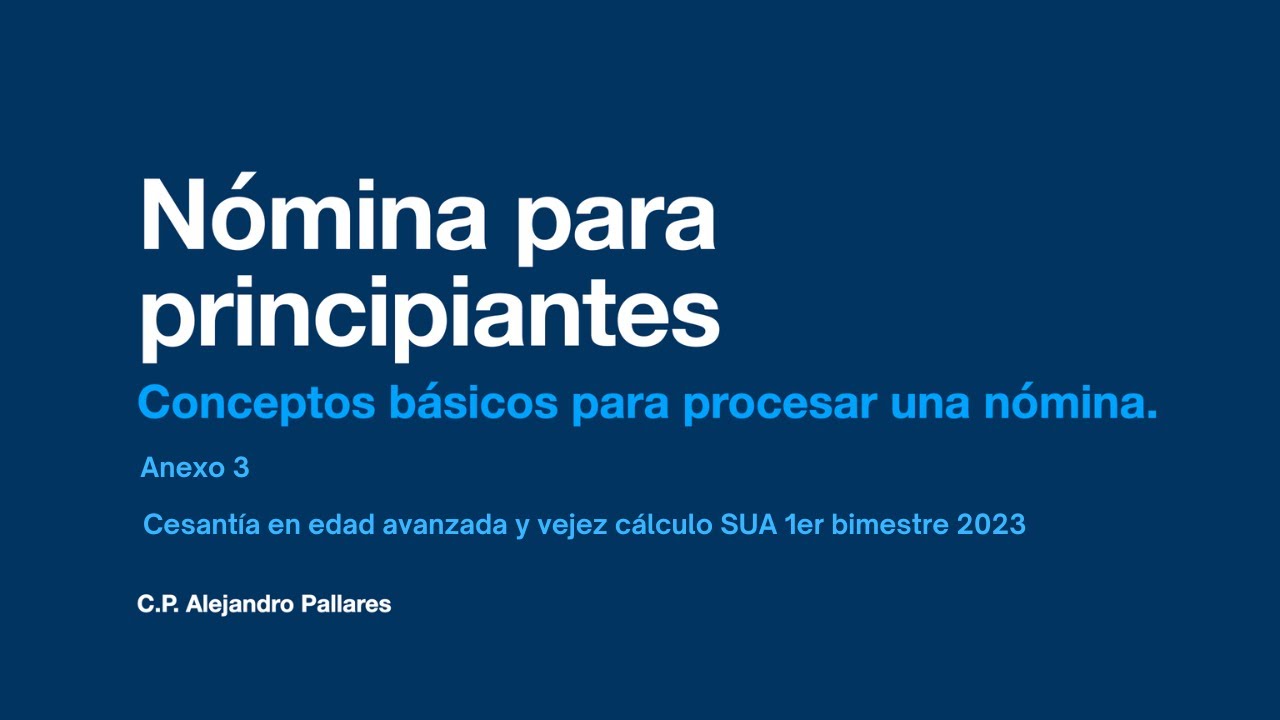 15 A3 Cesantia y vejez calculo SUA 1er bimestre 2023