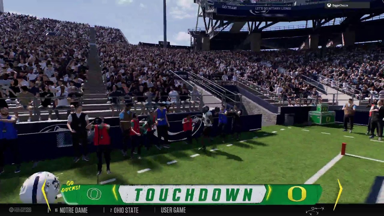 CFB 26 user dynasty season 2 WEEK 1 OREGON vs penn state