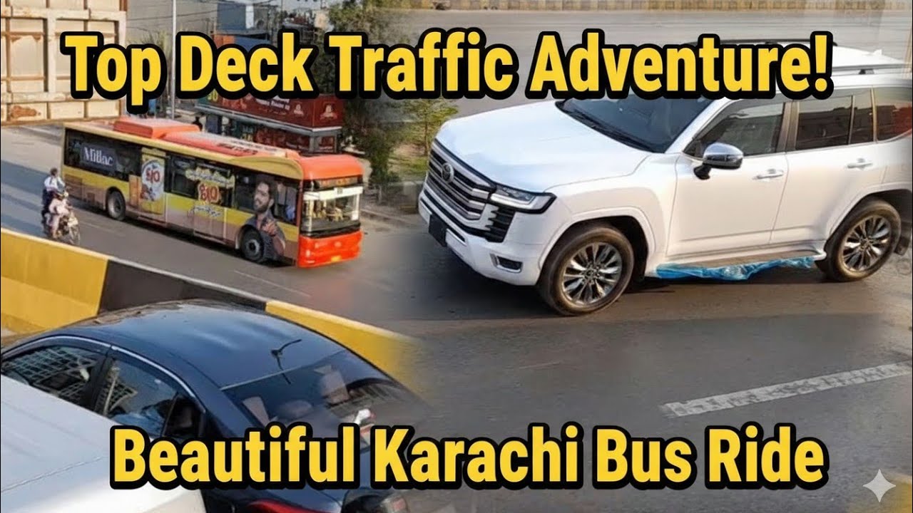 Traffic Jam Before Roza | Top Deck Bus Ride
