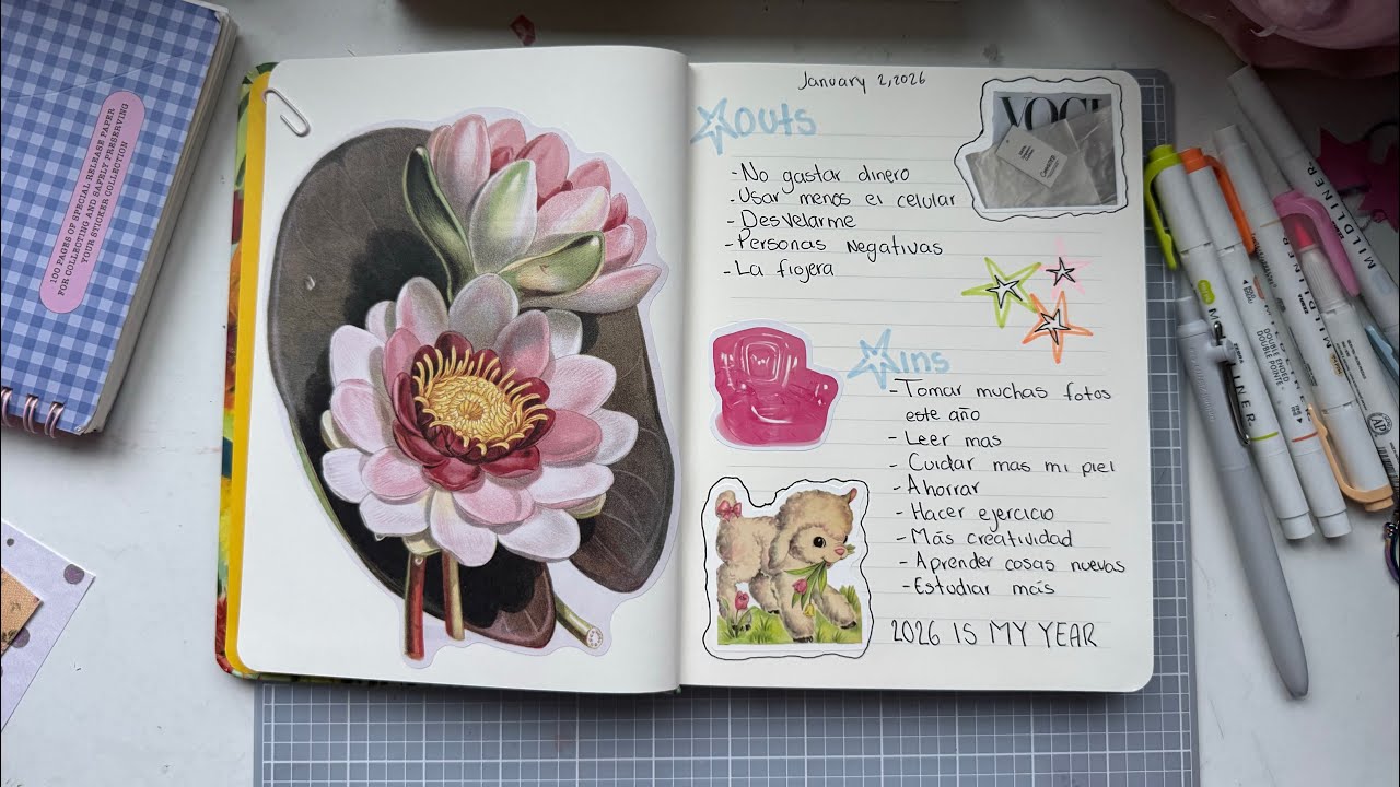 Decorando la portada de mi journal 2026 + idea