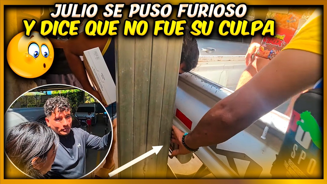 Julio le pegó al camioncito y no quiere hacerse cargo de su error.