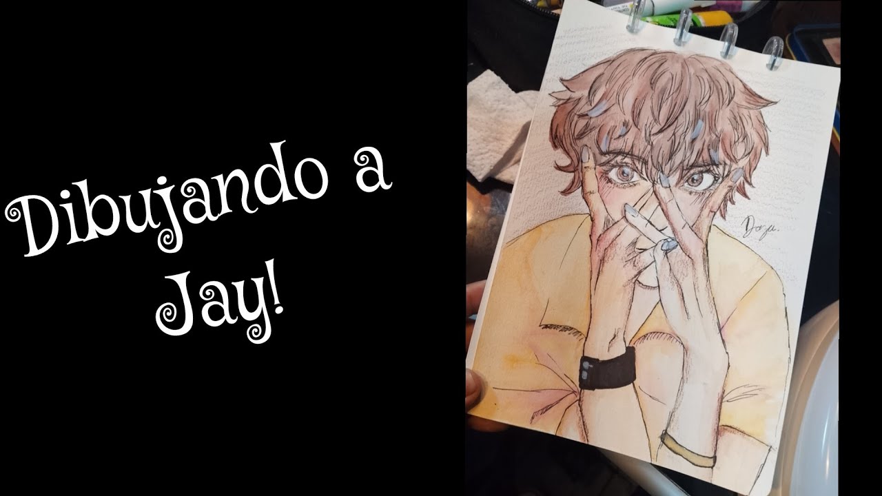 ⋆𖦹°Practica de Acuarela˚｡⋆ (Dibujando a Jay)