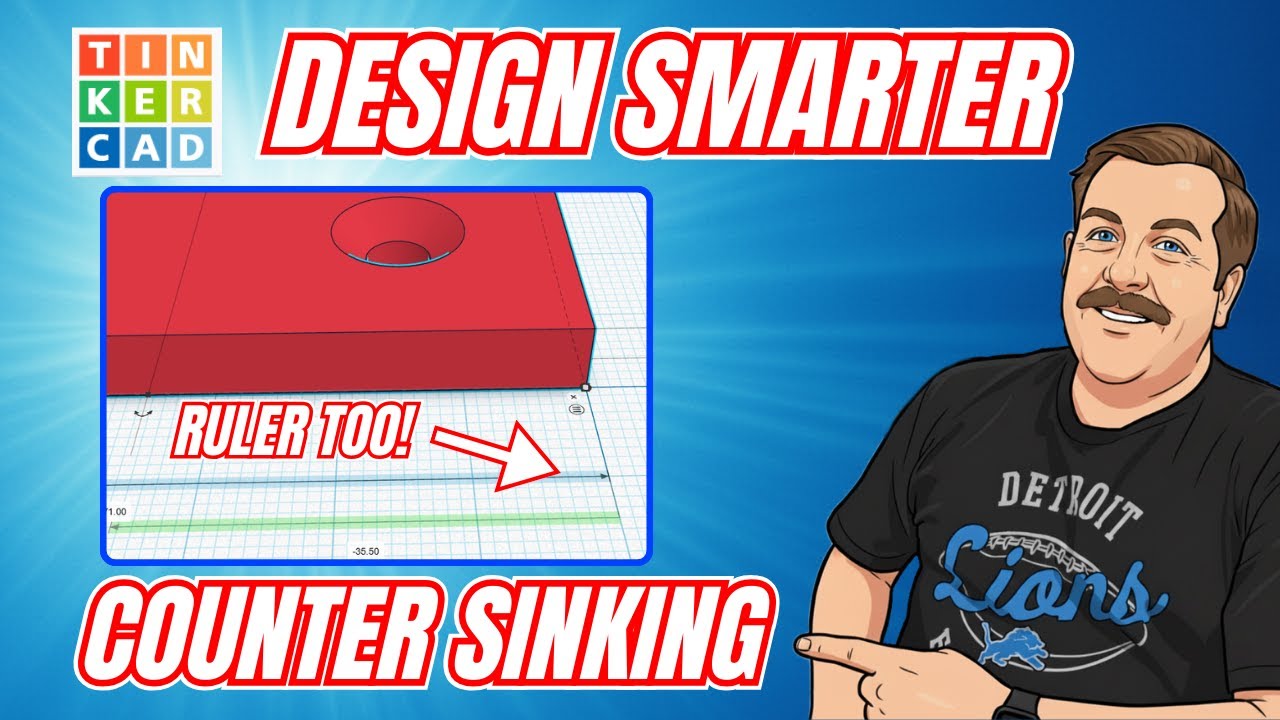 Master Tinkercad Sketch Revolve: Counter Sink & Ruler 101 💯🔥