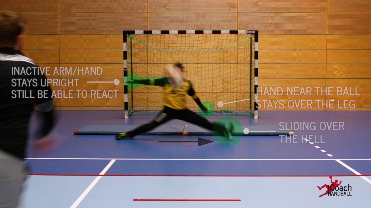 Handball Goalkeaper Training - How to hold lower corner shots