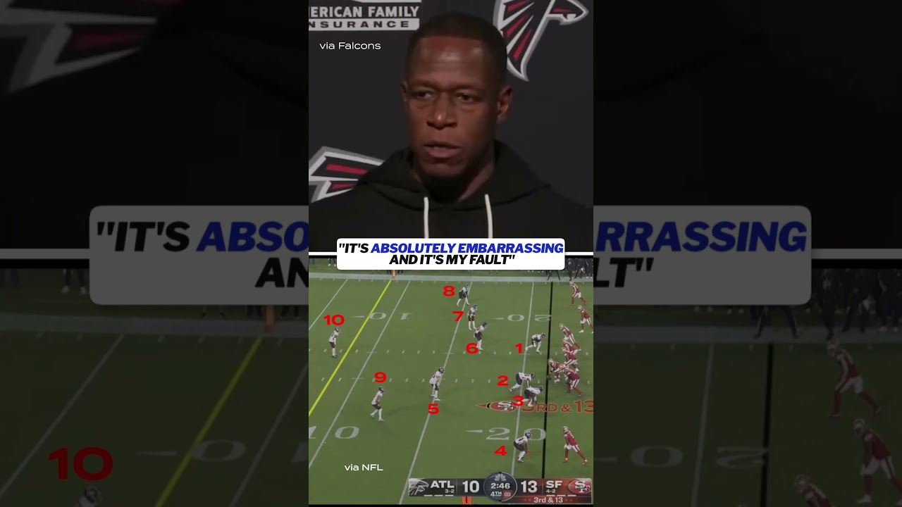 The Falcons only had 10 players on the field on a crucial 3rd and 13 #nflfootball #nfl #falcons