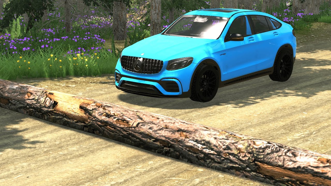 Cars vs Fallen Tree #4 &ndash; BeamNG.Drive