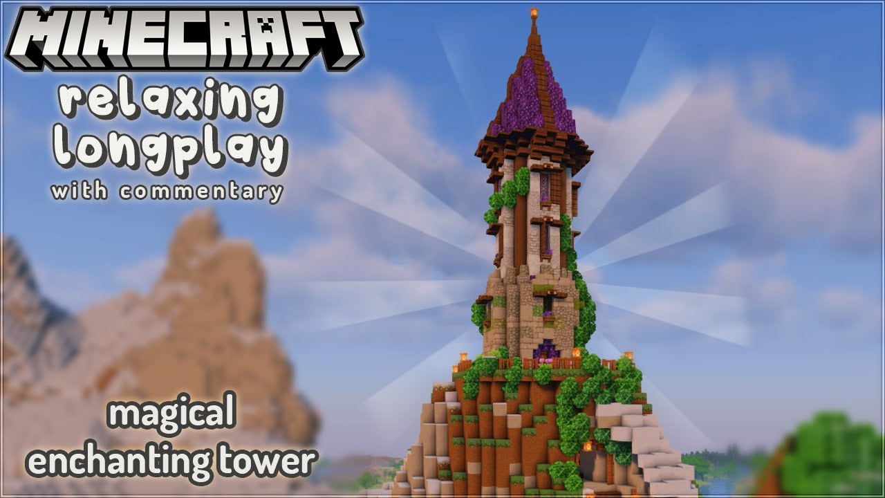 Building a Magical Enchanting Tower | Minecraft Relaxing Longplay with Commentary 🐄