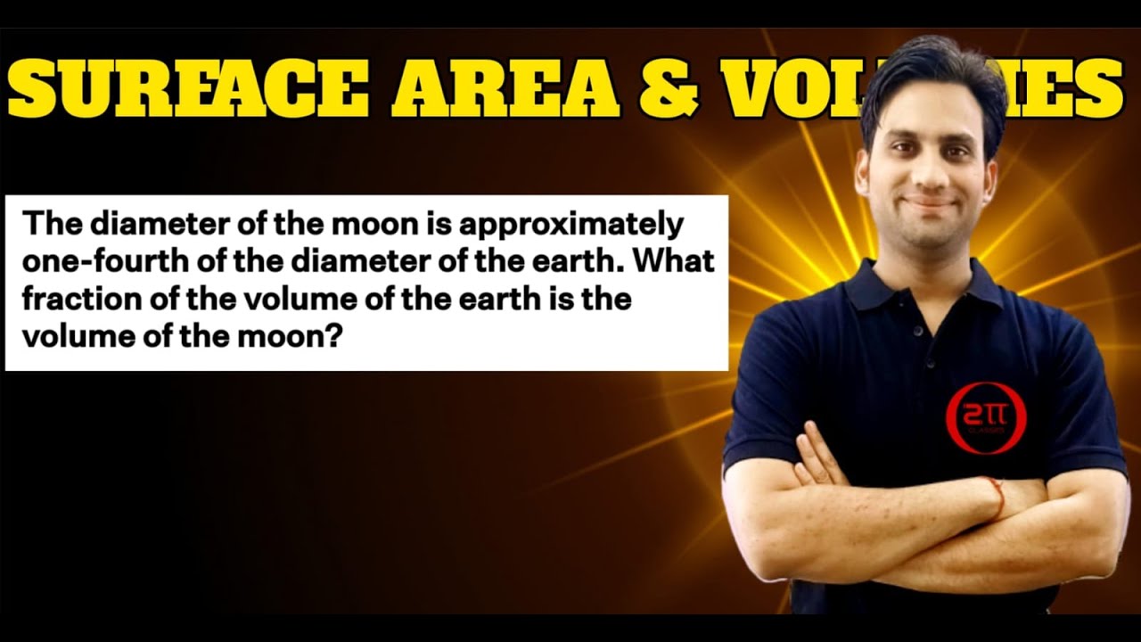 The diameter of the moon is approximately one-fourth of the diameter of the earth. What fraction of