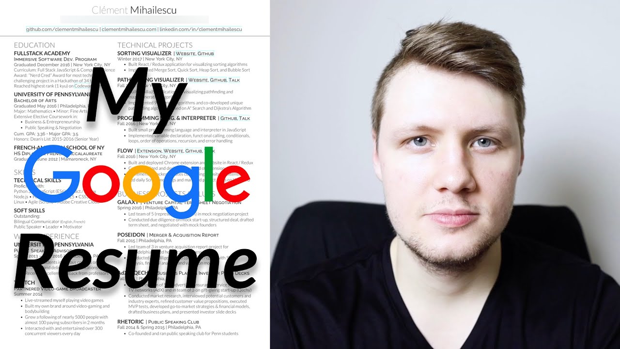 Резюме, которое привело меня в Google (советы по составлению резюме инженера-программиста)