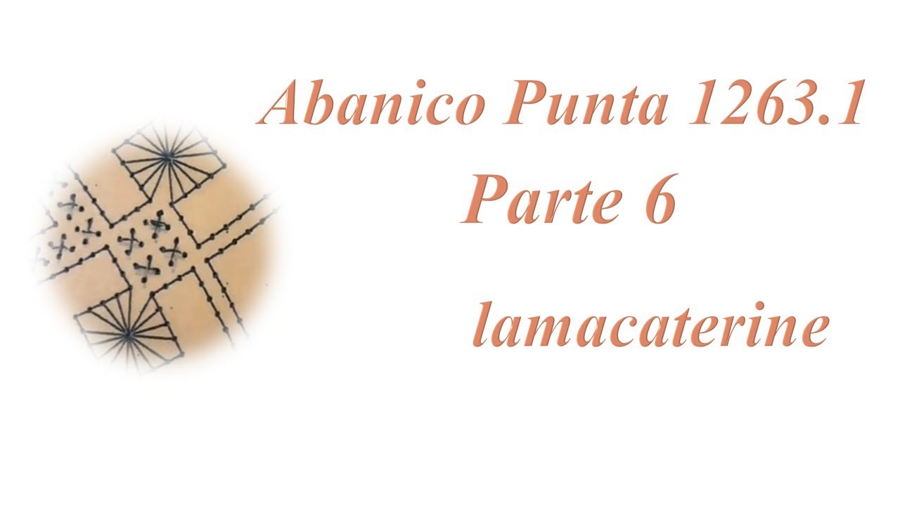 06 Abanico de bolillos Punta 1263.1: Punto de la virgen en filigrana