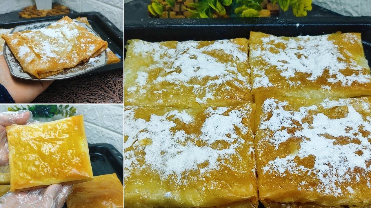حلو سهل وسريع ❗ومش هاياخد وقت خالص❗فطير طرى ومورق بدون عجن ولافرد❗بسكر ولبن (فطير احمد امين)