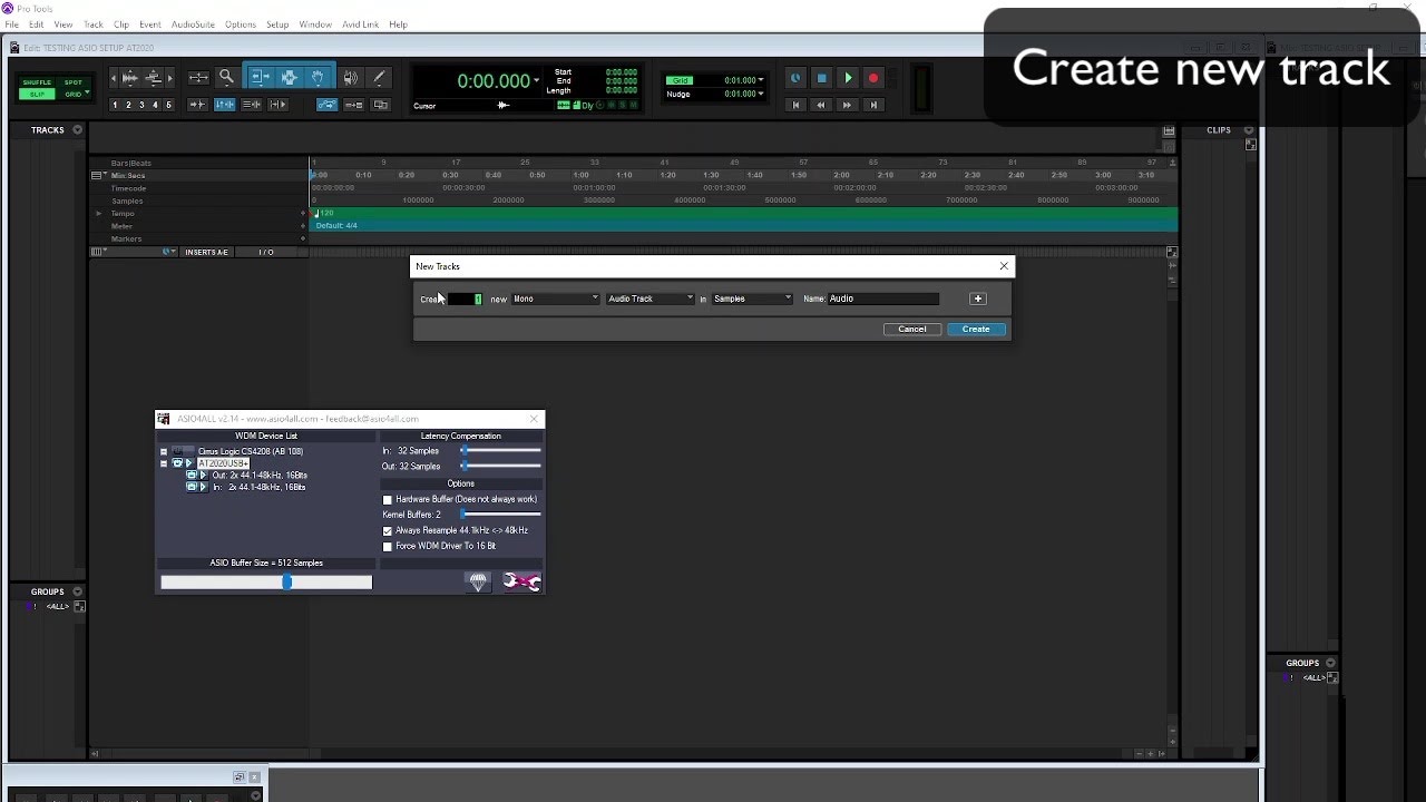 Setting up Audio-Technica AT2020USB+ with ASIO4ALL and Pro Tools